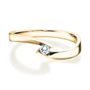 Twist Petite Ring Gelbgold Brillant