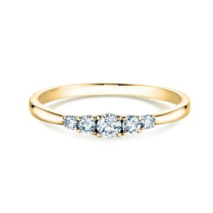 Verlobungsring Gelbgold 5diamonds 0,40 ct verlobungsringe.de