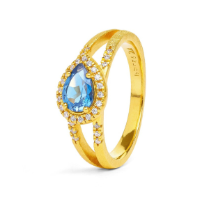Bernd Wolf Ring Antoinette Topas London Blue