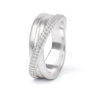 Bernd Wolf Ring Crescencia Silber Zirkonia
