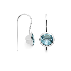Silber Ohrhänger bastian santorini sparkle blaue topase