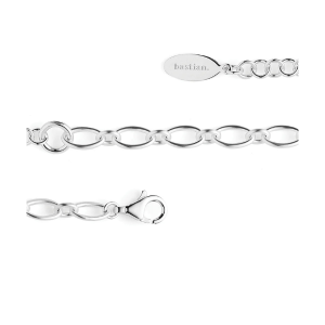 bastian Silber Armband River Flow