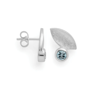 bastian silber ohrstecker touch of blue topase hellblau