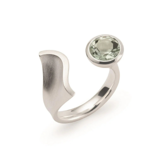 bastian inverun Ring Rainforest Sparkle Silber grüner Amethyst