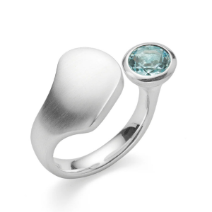 bastian inverun Silber Ring Blue Light Toaps blau