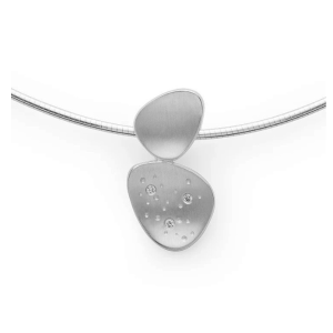 bastian Silber Anhänger Balance Diamanten