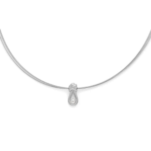 bastian Silber Anhänger Perle Knot Love