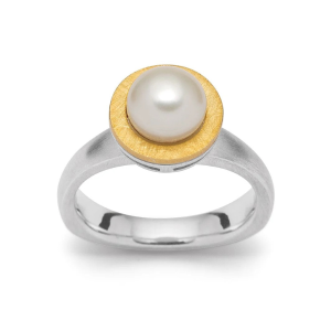 bastian Silber Ring mit Perle