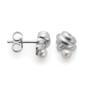 bastian silber ohrstecker perle knot love